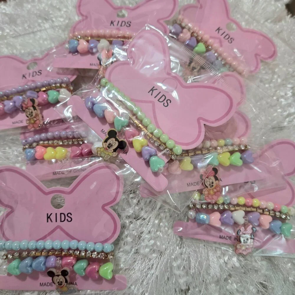 Kids Lot of 12 Minnie Style 3pcs Girl Bracelet Set